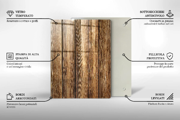 Tagliere in vetro Fiori sulle tavole