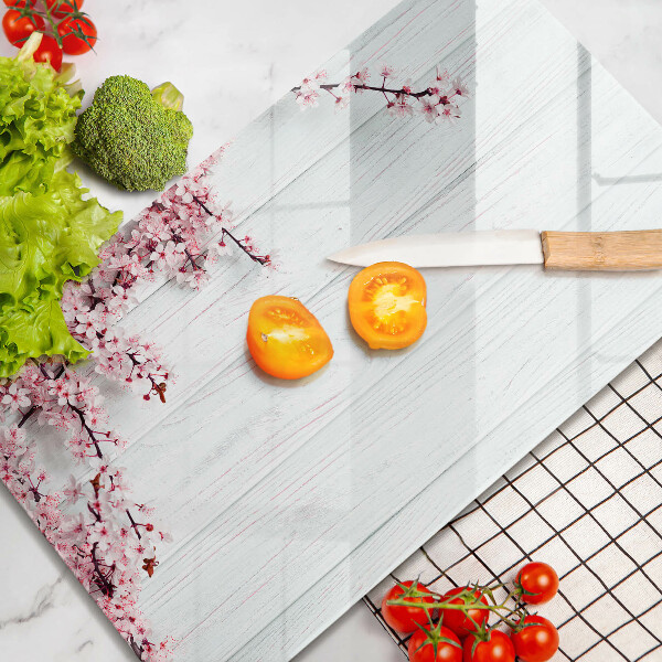 Tagliere in vetro Fiori sulle tavole