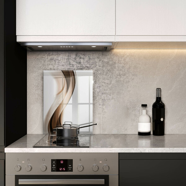 Tagliere in vetro Linee marroni astratte