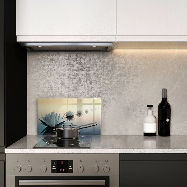 Tagliere in vetro temperato Fiori di giglio sull'acqua