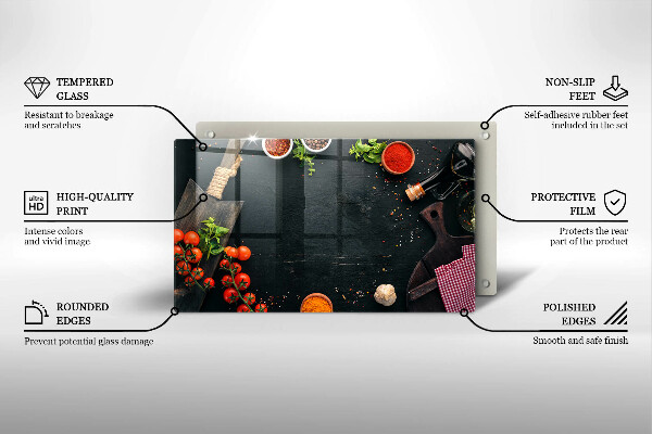 Tagliere in vetro Pomodorini