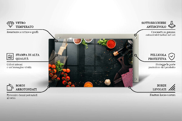 Tagliere in vetro Pomodorini