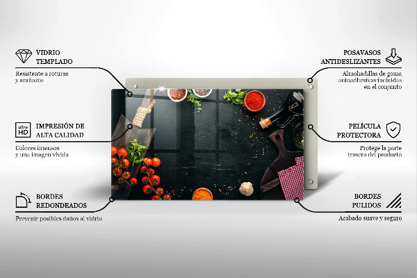 Tagliere in vetro Pomodorini