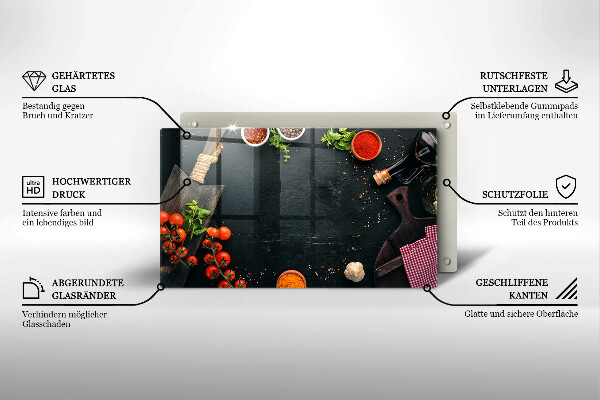 Tagliere in vetro Pomodorini