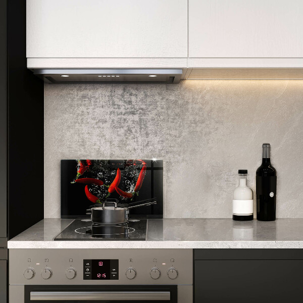 Tagliere in vetro temperato Peperoncini in acqua