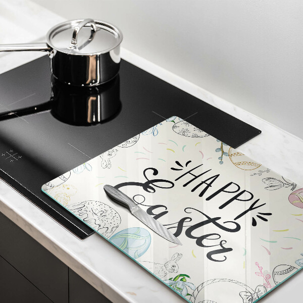 Tagliere in vetro Happy Easter
