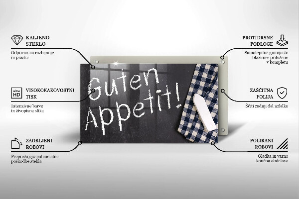 Tagliere in vetro temperato Guten Appetit!