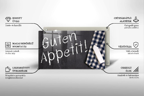 Tagliere in vetro temperato Guten Appetit!