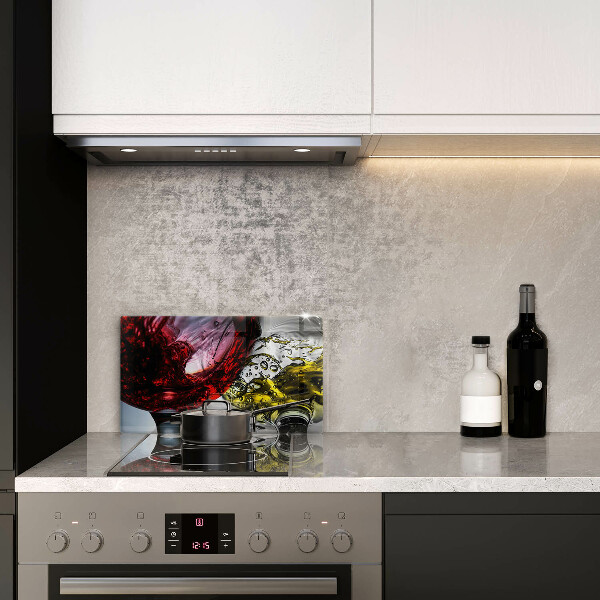 Tagliere in vetro Bicchieri di vino