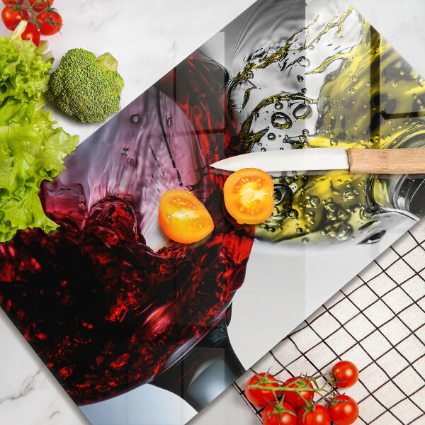 Tagliere in vetro Bicchieri di vino