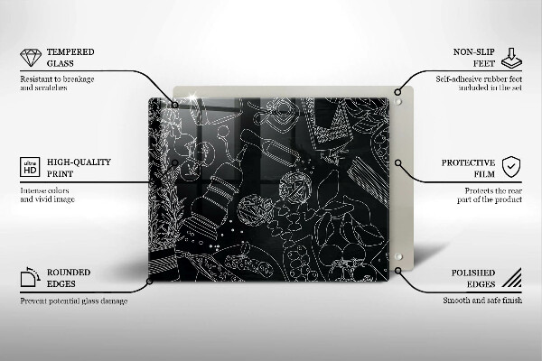 Tagliere in vetro temperato Accessori per la cucina