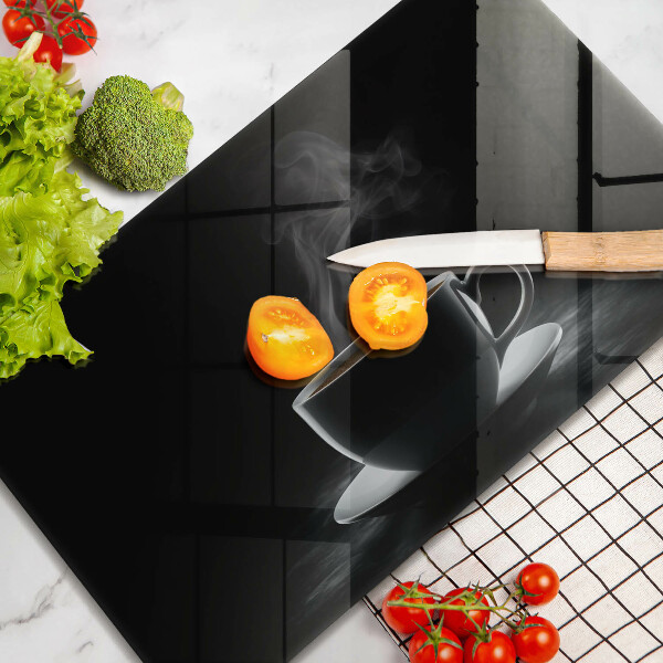 Tagliere in vetro Tazza di caffè calda