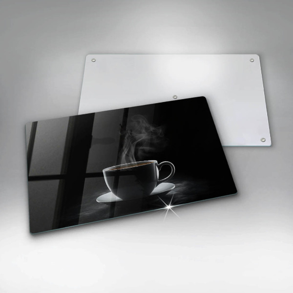 Tagliere in vetro Tazza di caffè calda