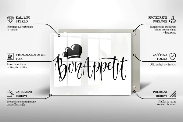 Tagliere in vetro Bon Appetit