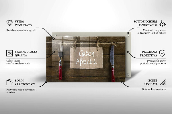 Tagliere in vetro temperato Guten Apetit