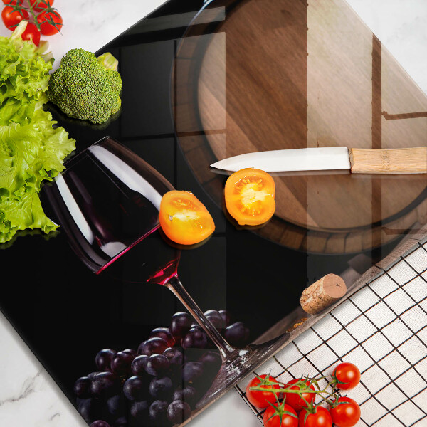 Tagliere in vetro Bicchiere da vino a botte