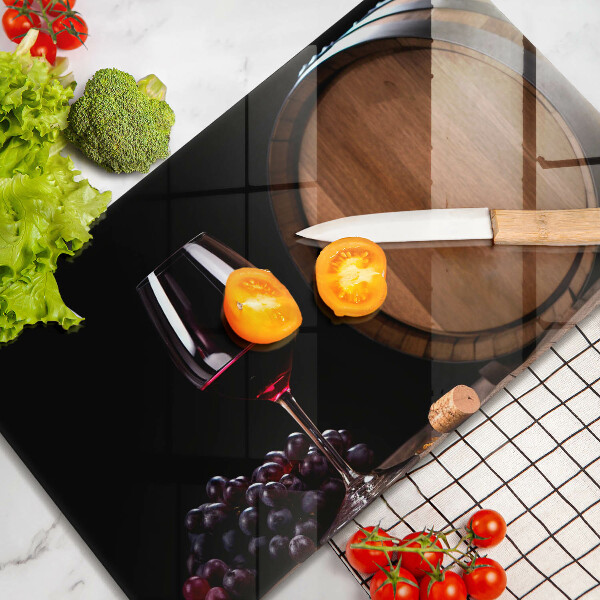 Tagliere in vetro Bicchiere da vino a botte