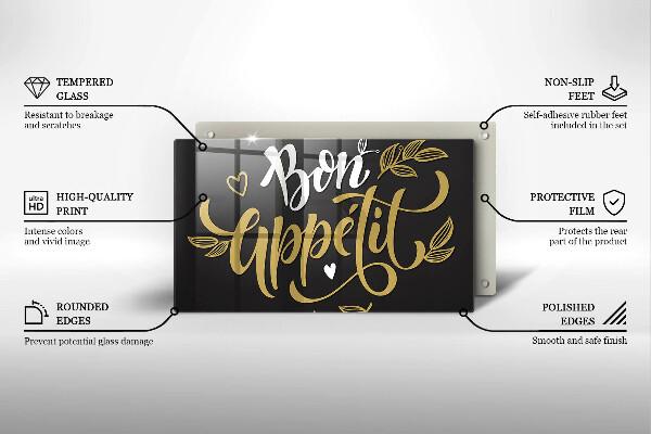 Tagliere in vetro Bon Appetit