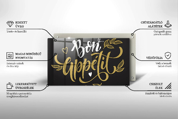 Tagliere in vetro Bon Appetit