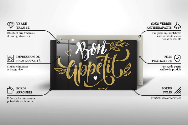 Tagliere in vetro Bon Appetit