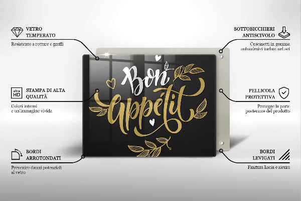 Tagliere in vetro Bon Appetit