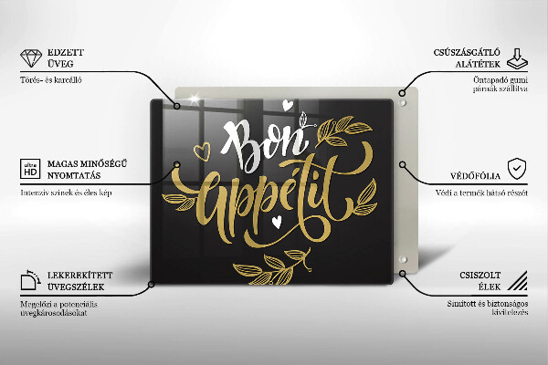 Tagliere in vetro Bon Appetit