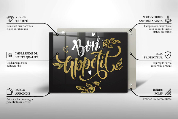 Tagliere in vetro Bon Appetit