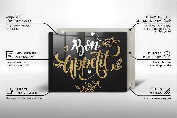 Tagliere in vetro Bon Appetit