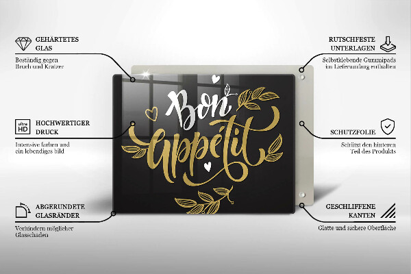 Tagliere in vetro Bon Appetit