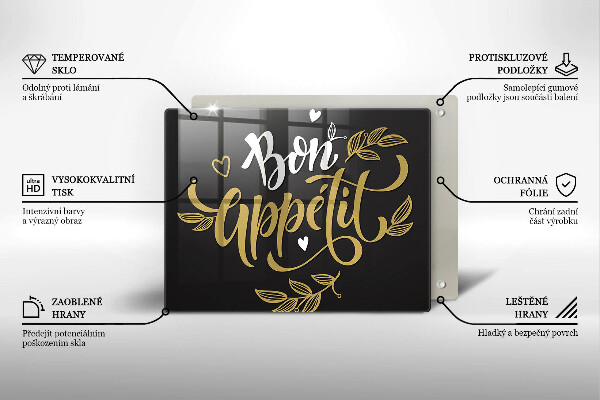 Tagliere in vetro Bon Appetit