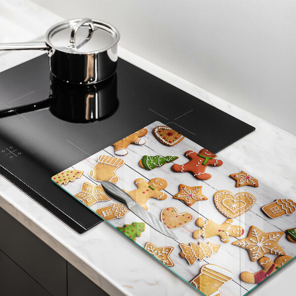 Tagliere in vetro Pan di zenzero di Natale