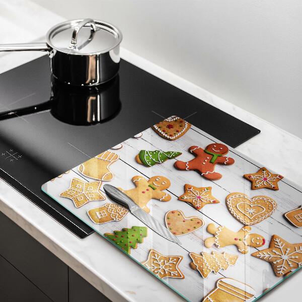 Tagliere in vetro Pan di zenzero di Natale