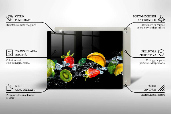 Tagliere in vetro Frutta in acqua