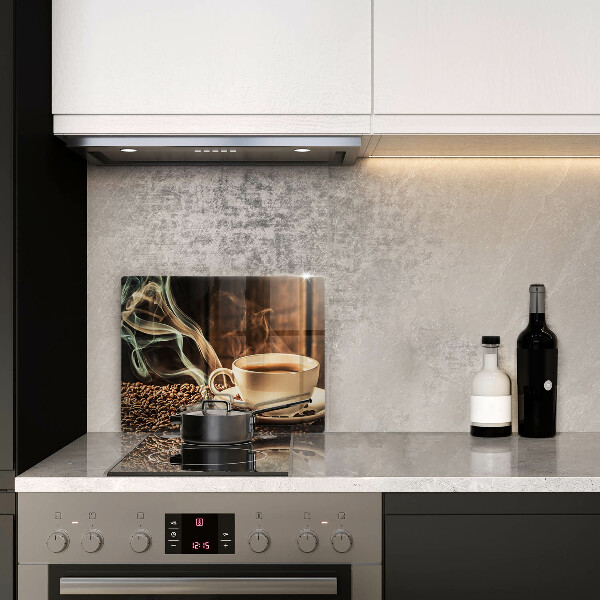 Tagliere in vetro Tazza e chicchi di caffè