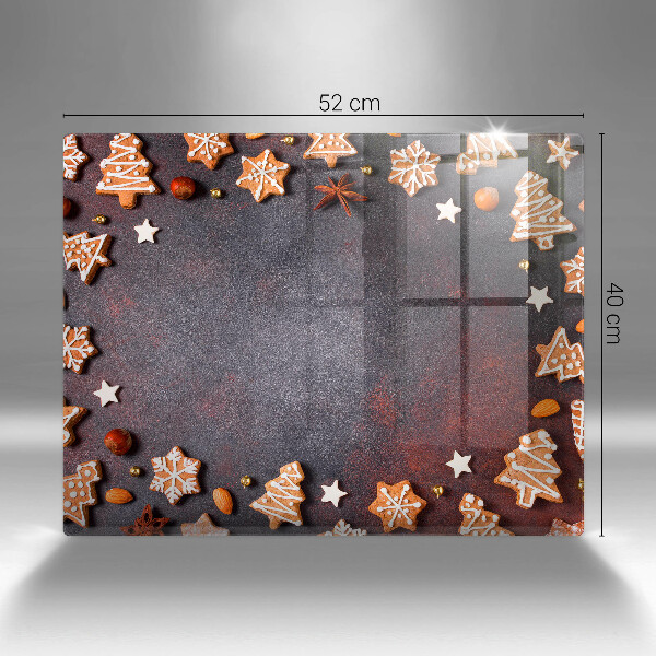 Tagliere in vetro Natale di pan di zenzero