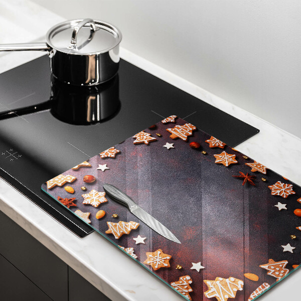 Tagliere in vetro Natale di pan di zenzero