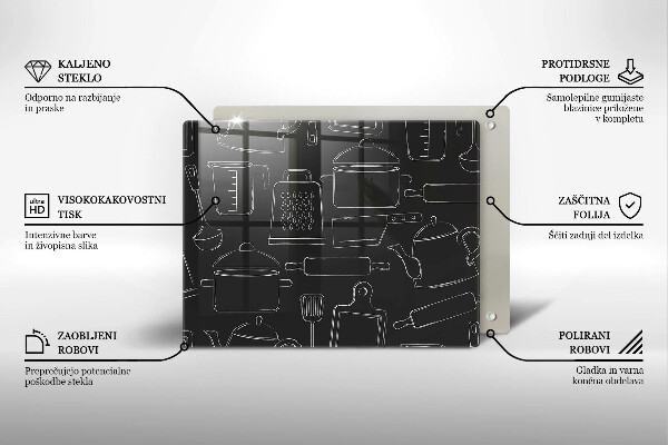 Tagliere in vetro Accessori da cucina dei cartoni animati