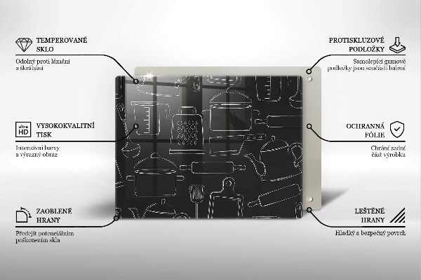 Tagliere in vetro Accessori da cucina dei cartoni animati