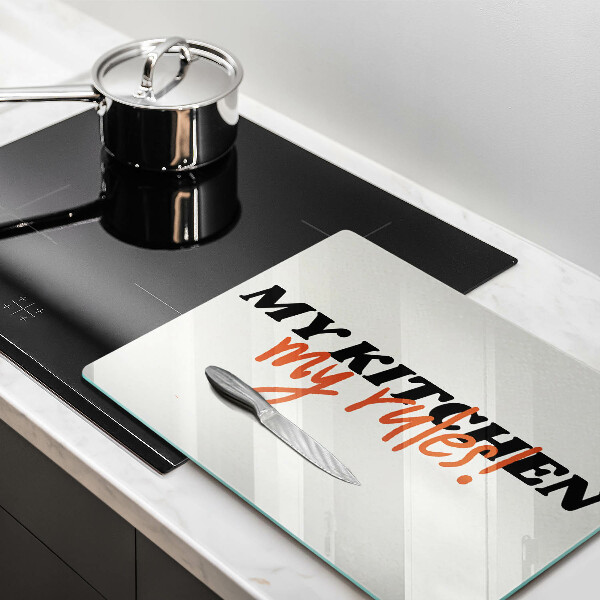 Tagliere in vetro My kitchen my rules