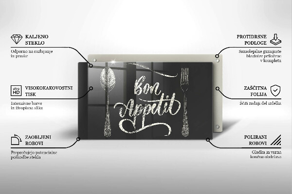 Tagliere in vetro Bon Appetit