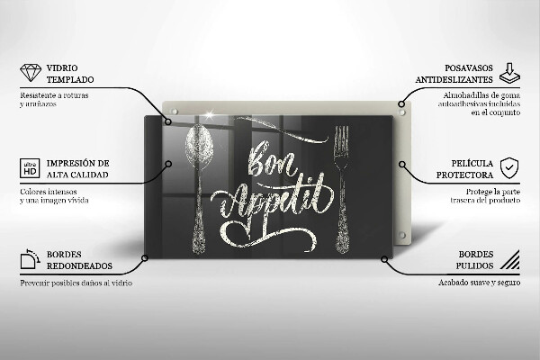 Tagliere in vetro Bon Appetit