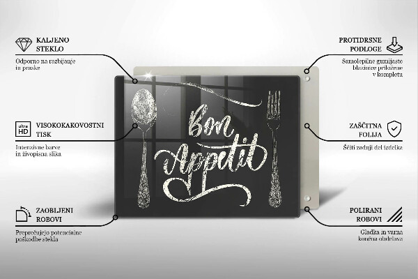 Tagliere in vetro Bon Appetit