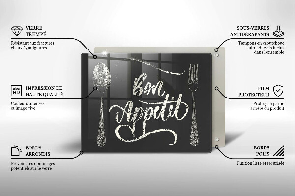 Tagliere in vetro Bon Appetit