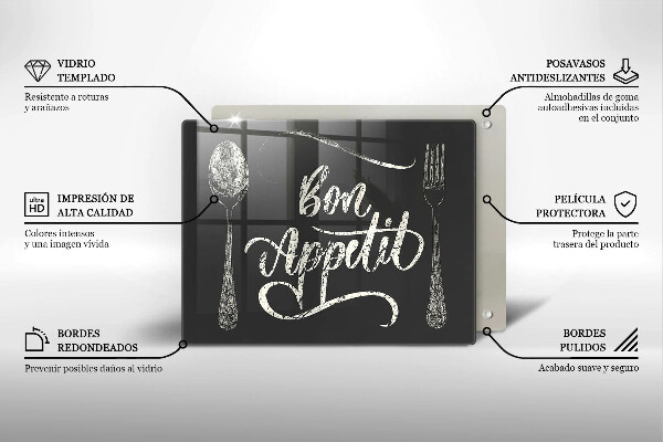 Tagliere in vetro Bon Appetit
