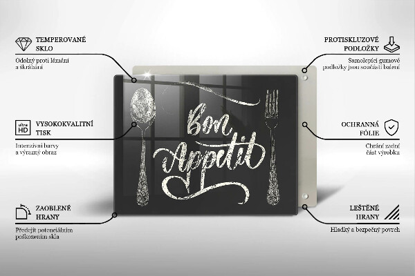 Tagliere in vetro Bon Appetit