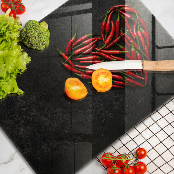 Tagliere in vetro Cuore di peperoncino