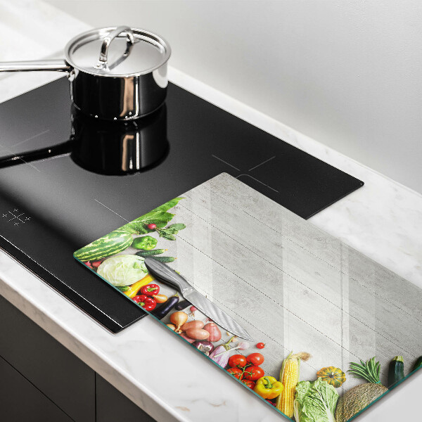 Tagliere in vetro Verdure su tavole