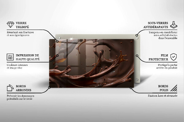 Tagliere in vetro Cioccolato liquido