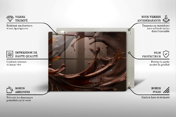 Tagliere in vetro Cioccolato liquido