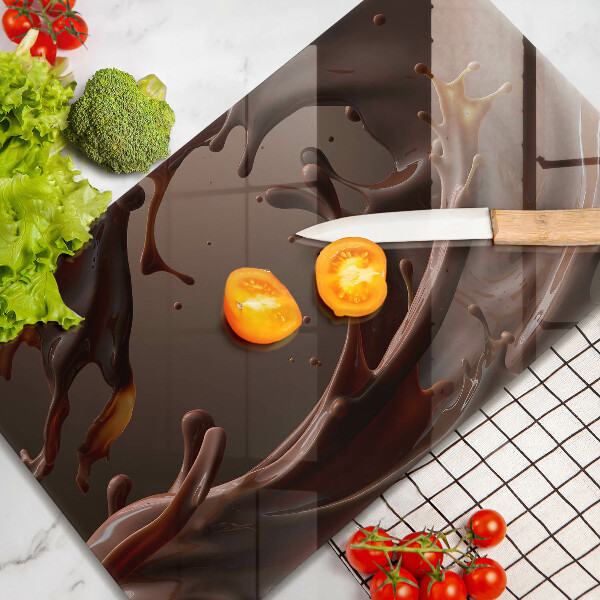 Tagliere in vetro Cioccolato liquido